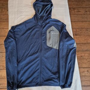 Columbia Men's Blue Hooded Lite Weight Jacket